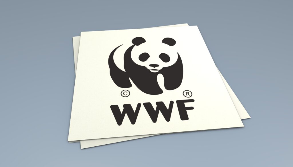 Black WWF logo